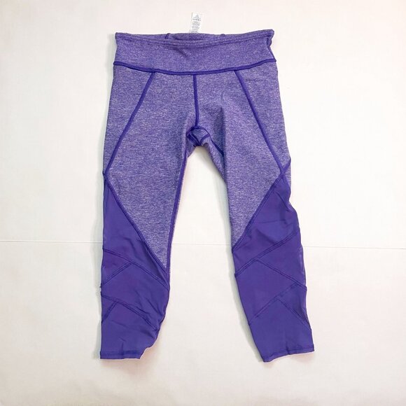 Ivivva Cropped Purple Leggings, Size 12 - Picture 2 of 4